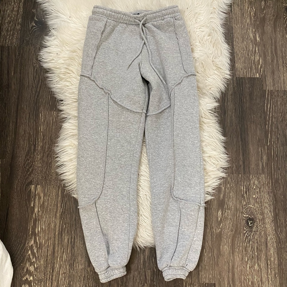 Nasty gal gray exposed seam joggers - Picture 1 of 2